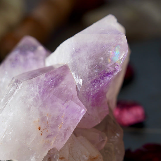 Load image into Gallery viewer, Record Keeper Amethyst Crystal Cluster Rainbow

